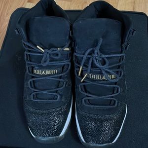 Womens Jordan 11 Heiress Black and Gold